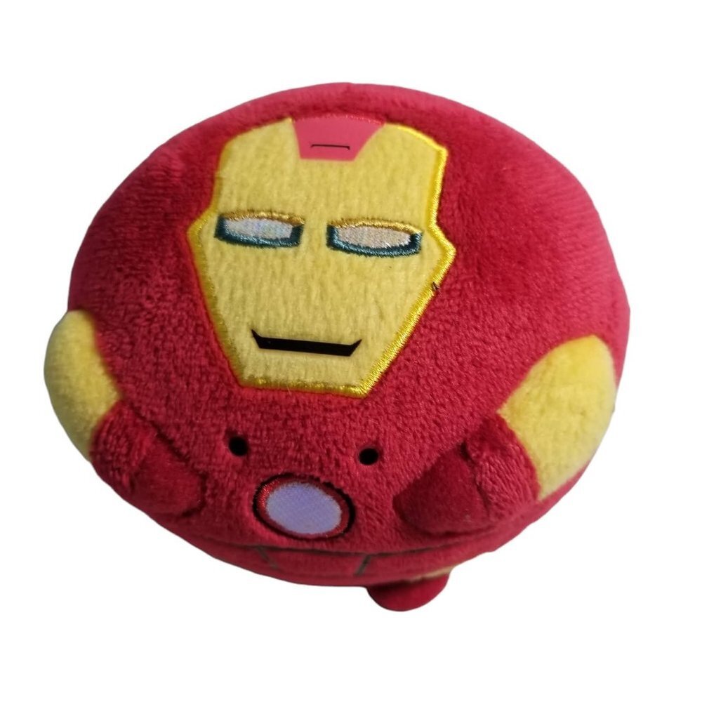 Ty Beanie Ballz Marvel Red Round Iron Man Stuffed Plush Animal Toy Doll 6"